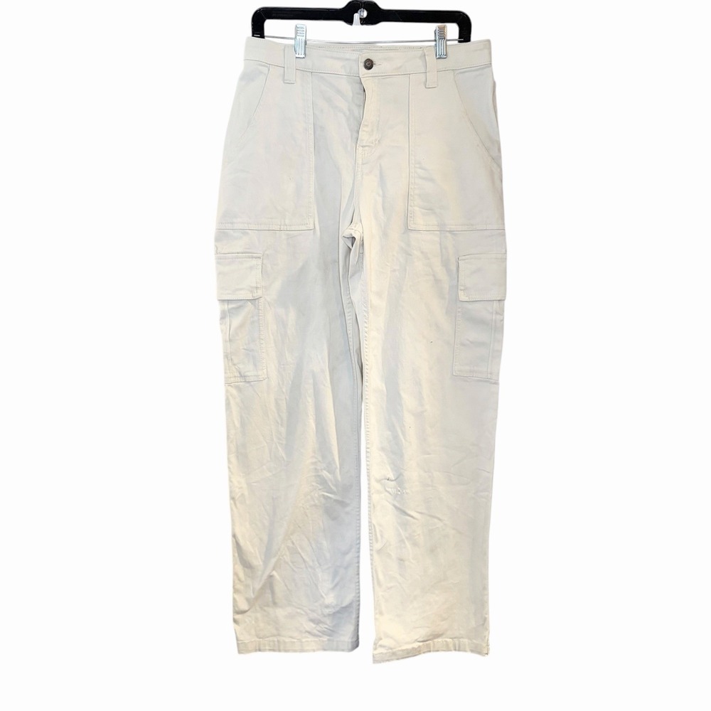 Hollister Cargo Ultra High Rise Dad Pants‎ Beige Cream Utility Gorpcore Painter